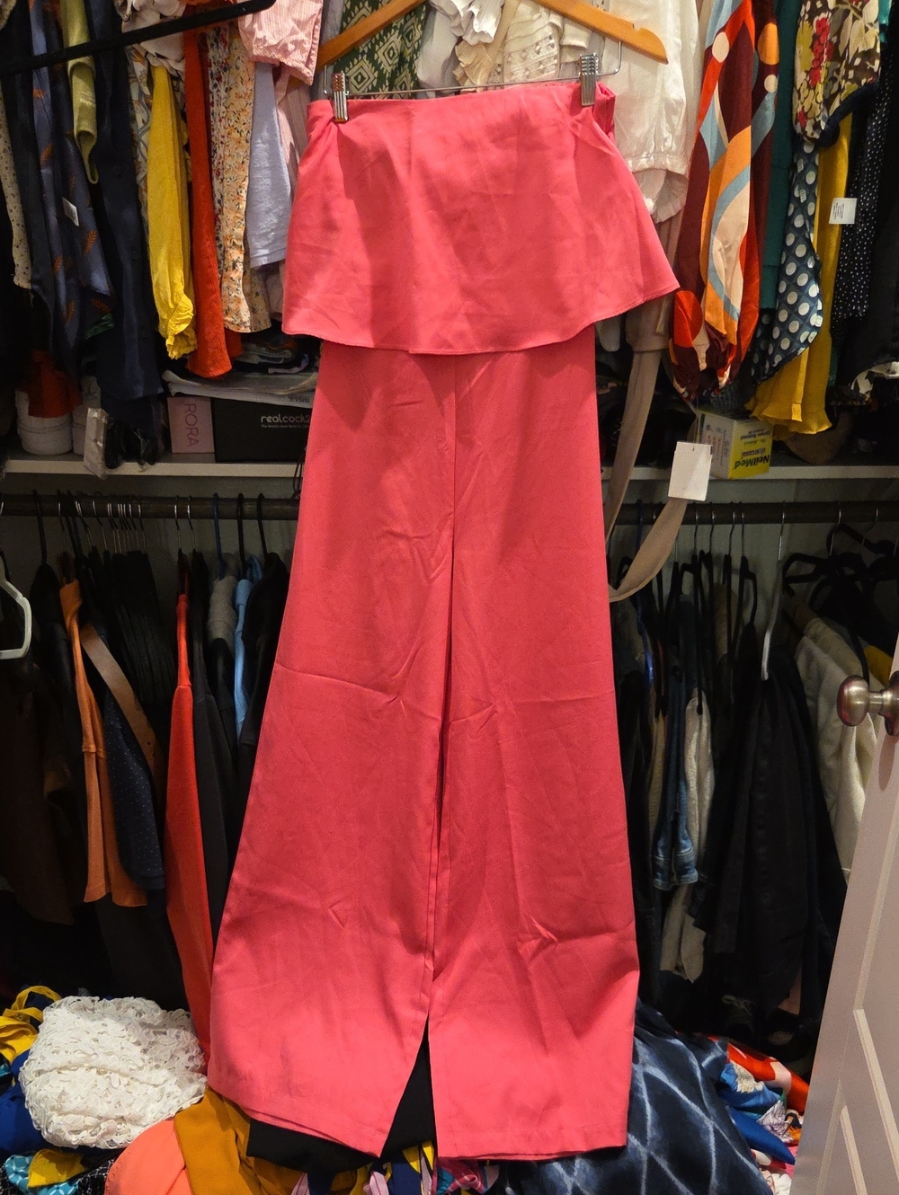 DO+BE Strapless Wide-Leg Jumpsuit in Bright Pink